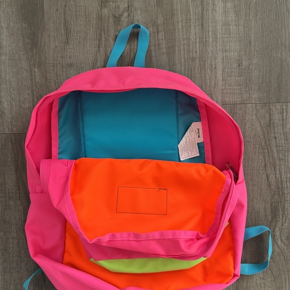 Jansport Multicolor Neon Backpack- LIKE NEW!!! - Picture 3 of 6